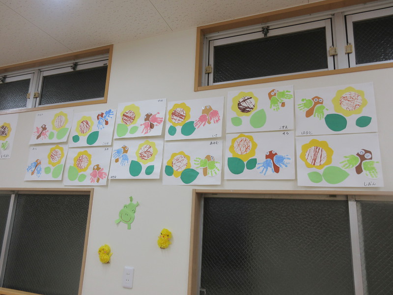 ８月製作　ひまわり　１歳児