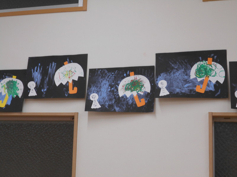 6月制作　あめとかさ　うさぎ組