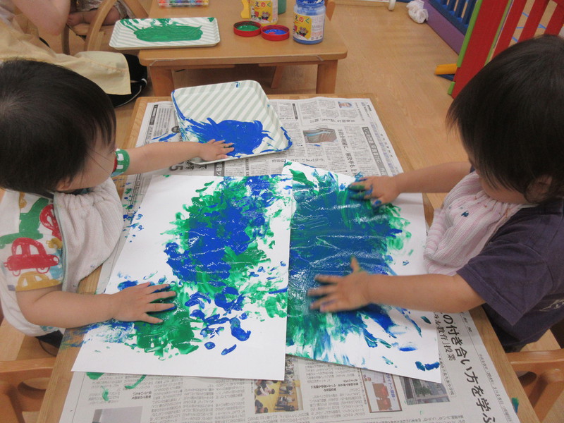 7月制作のようす　りす組