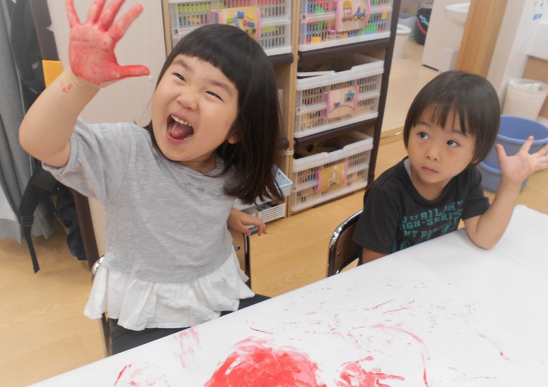 まっかになっちゃったー！