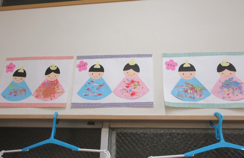 2月制作　おひなさま　ひよこ組
