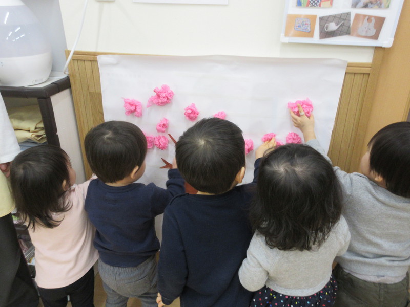 みんなで桃の花を咲かせました🌸