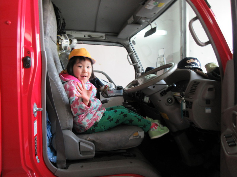 消防車に乗せてもらったよ🚒✨