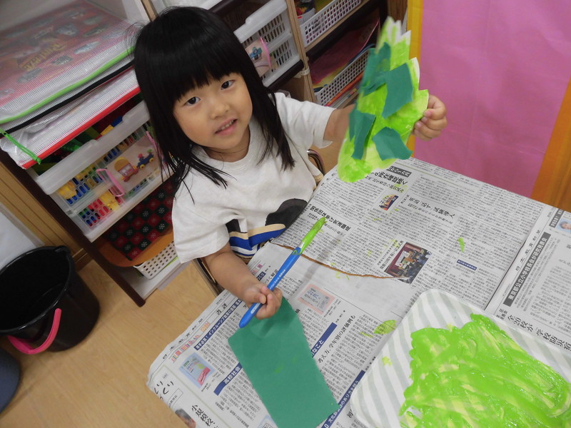 葉っぱもつくったよ💛