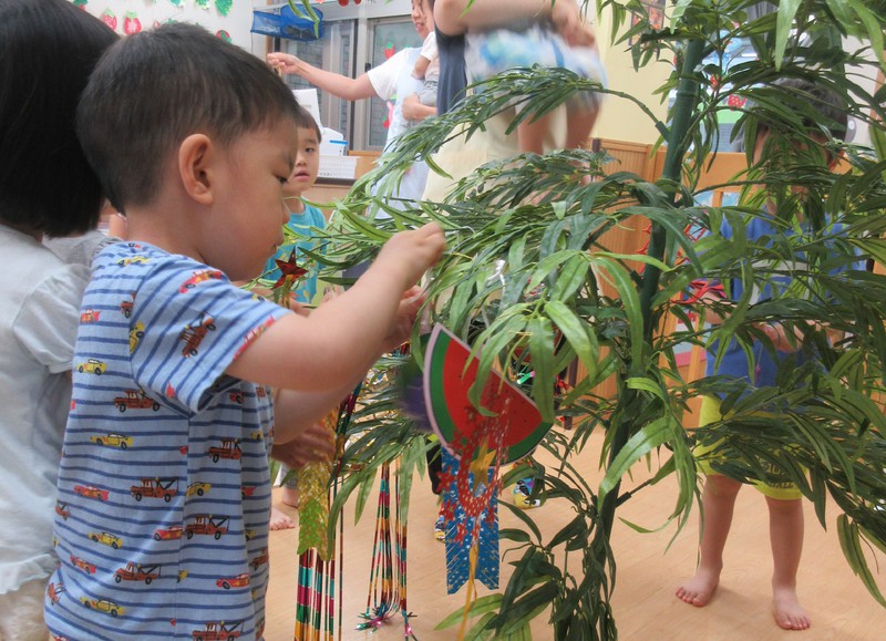 あとは短冊を書いて飾れば完成✨