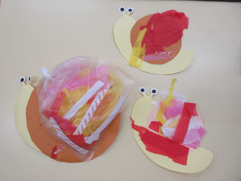 6月制作　かたつむり　りす組