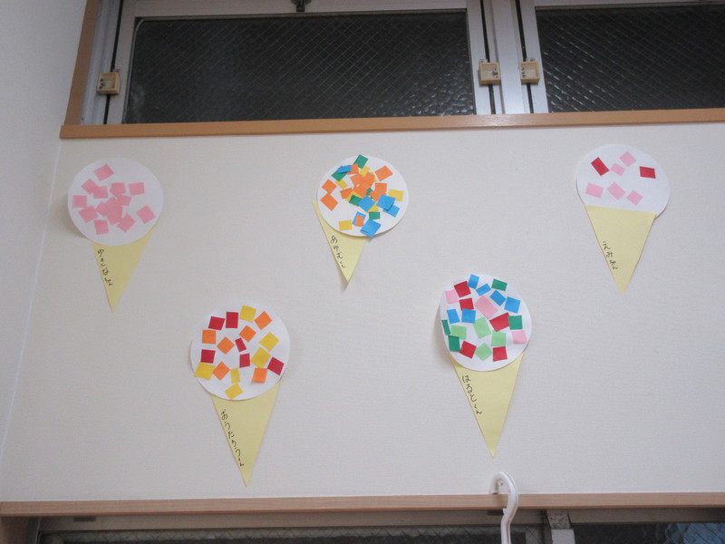 7月制作　アイスクリーム　ぱんだ組