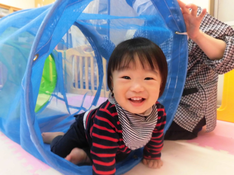 トンネルからやっほー😊