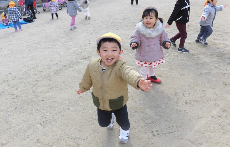 お外で走ると気持ち良いね🎵