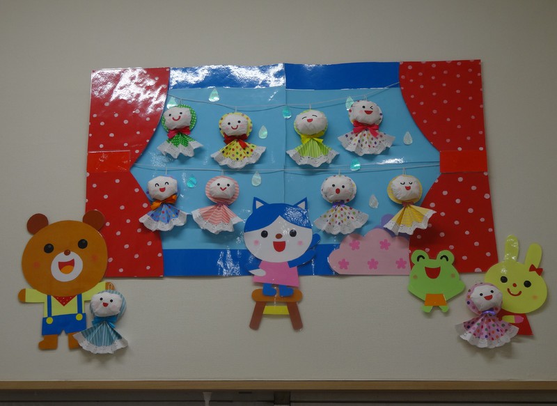 てるてる坊主がいっぱい☔