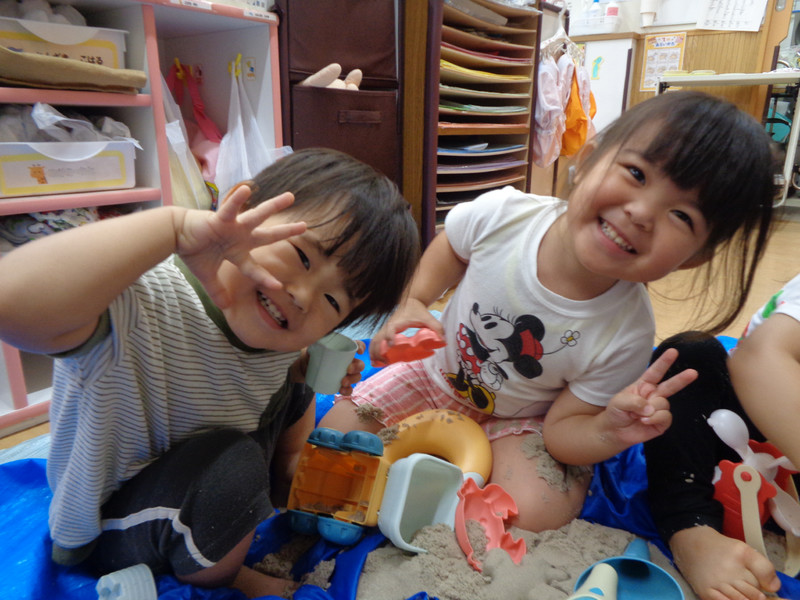 全力砂遊び😊✌