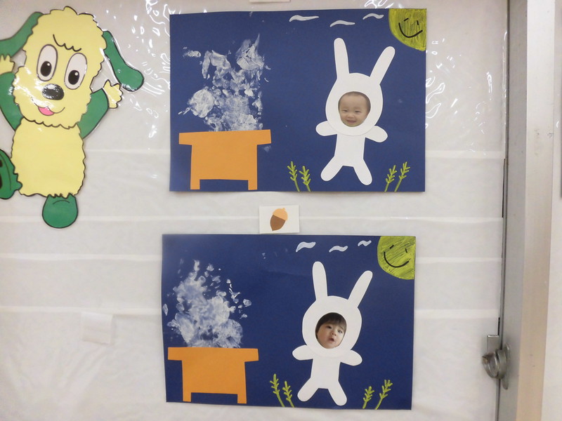 ひよこ組10月制作おつきみうさぎ🐇
