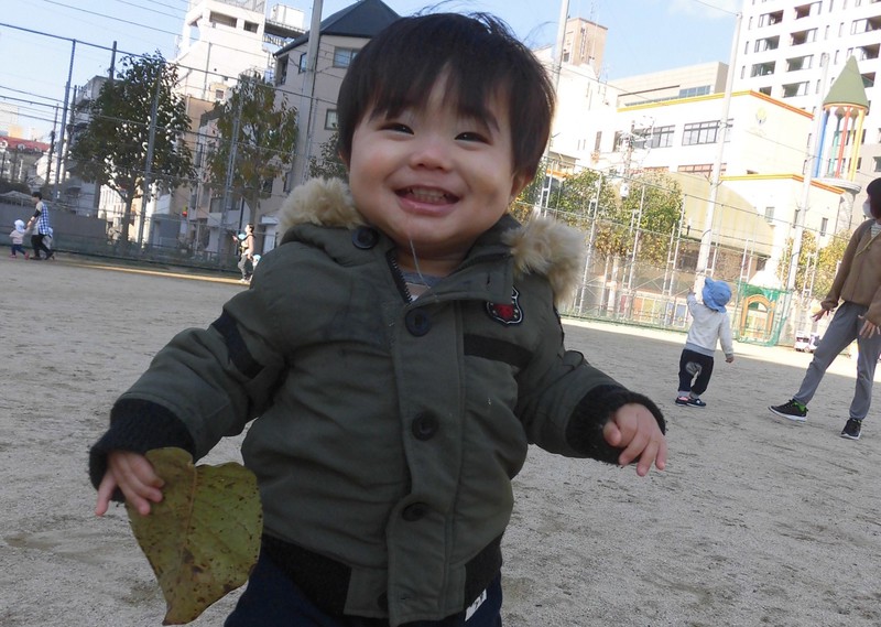 大きなはっぱみつけたよ😊🍁