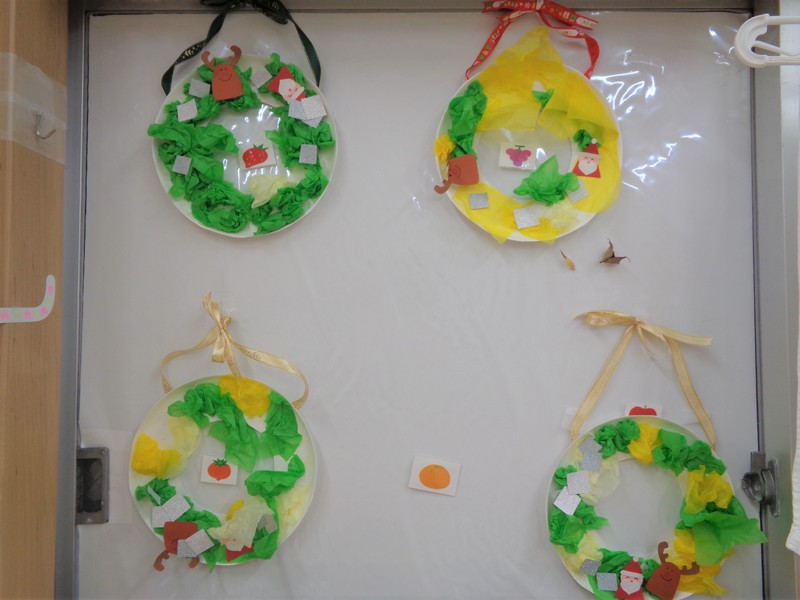 12月りす組制作クリスマスリース🎄
