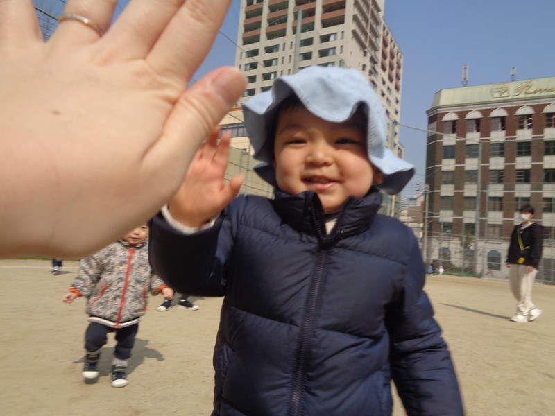 先生とハイタッチ✋🌟