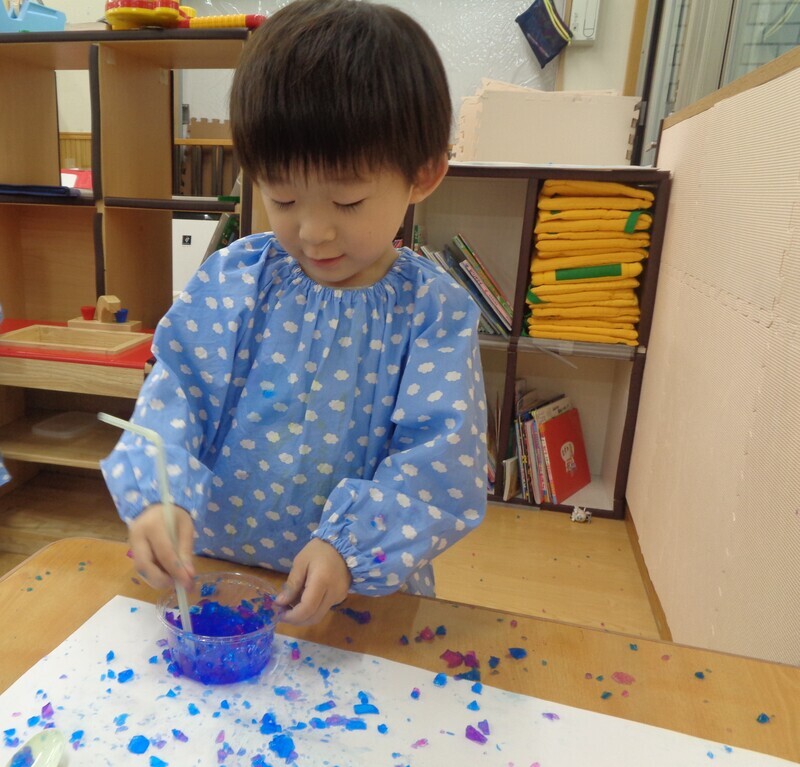 いっぱい混ぜたよ〜🥄🎵