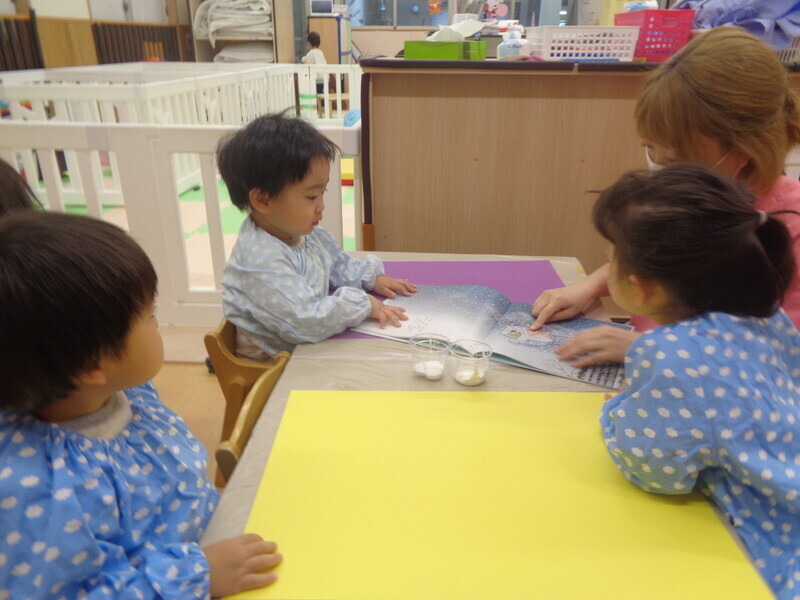 みんなで雪を作ろう〜⛄！